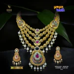 21K Gold Necklace & Earring Set 007