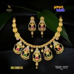 21K Gold Necklace & Earring Set 008