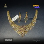 22K Gold Necklace & Earring Set 018